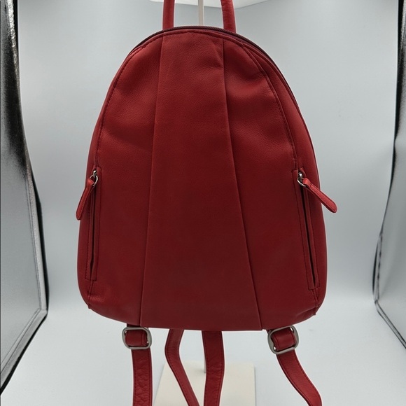 Osgoode Marley Teardrop Multi Zip Leather Backpack in Lipstick Red NWOT main image 7